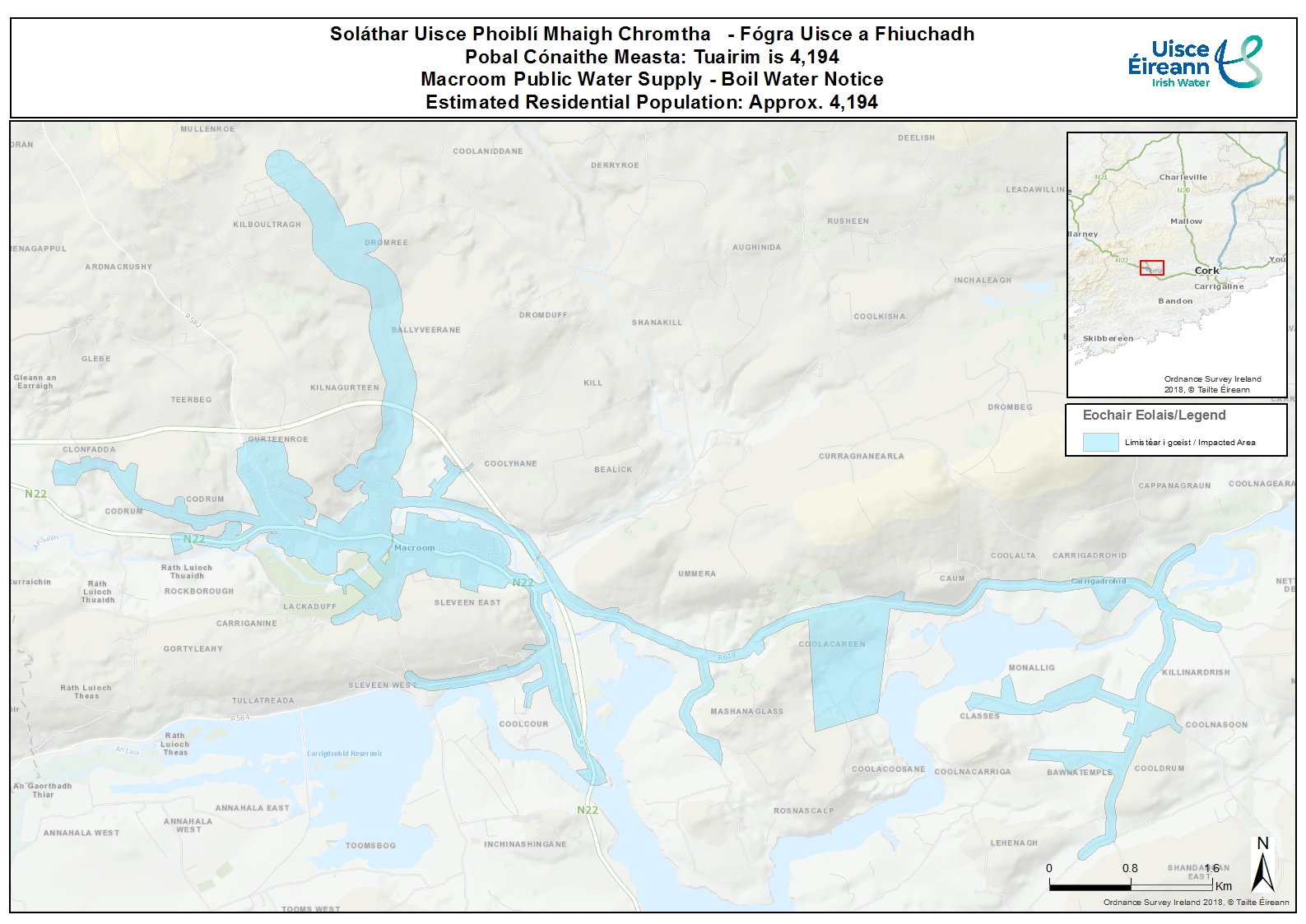 Macroom Public Water Supply map