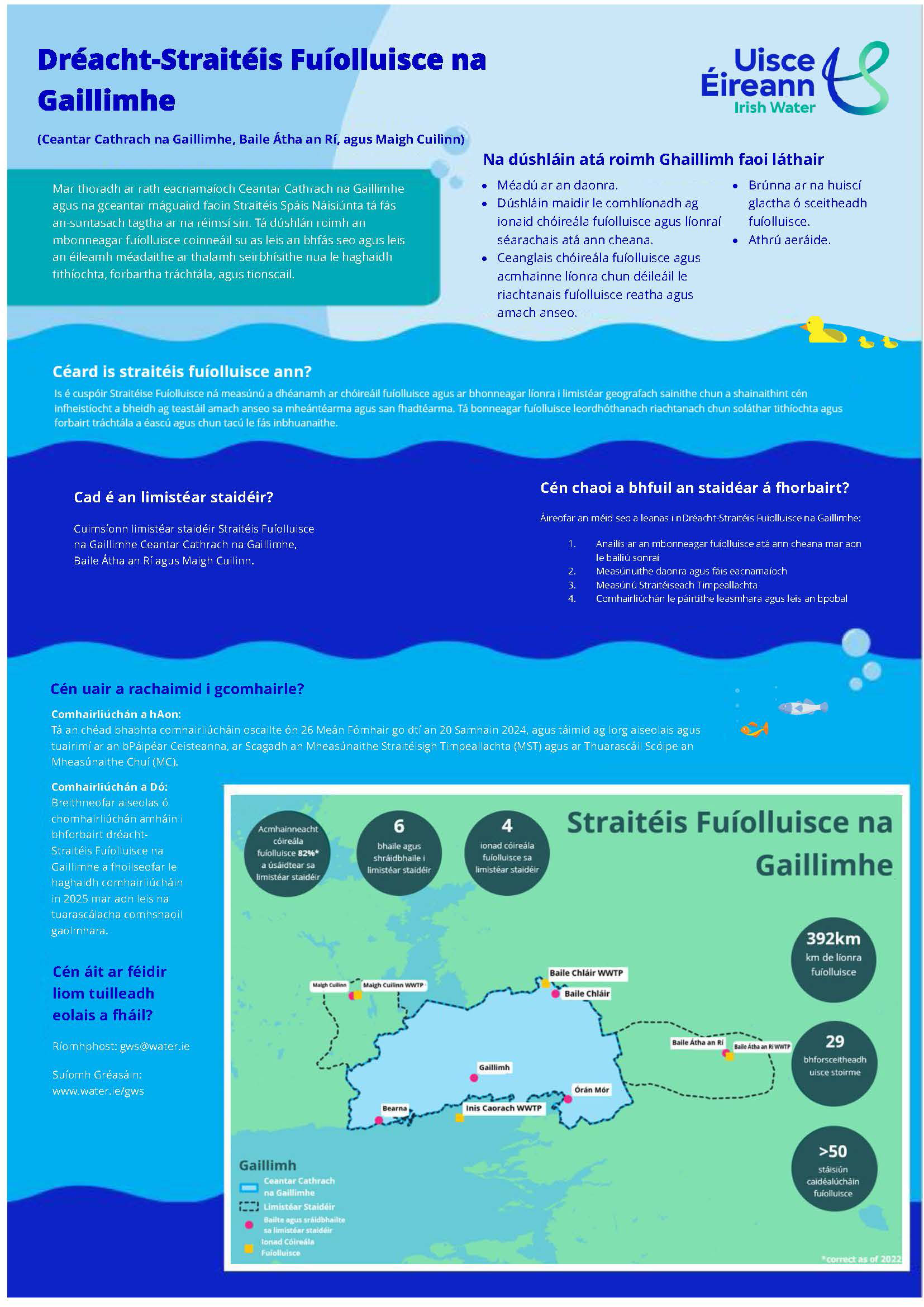 A short description of the Galway Wastewater Strategy with a project map and context to the strategy
