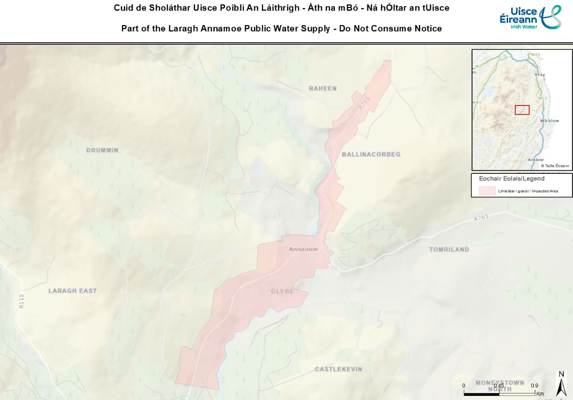 Part of Laragh Annamoe map