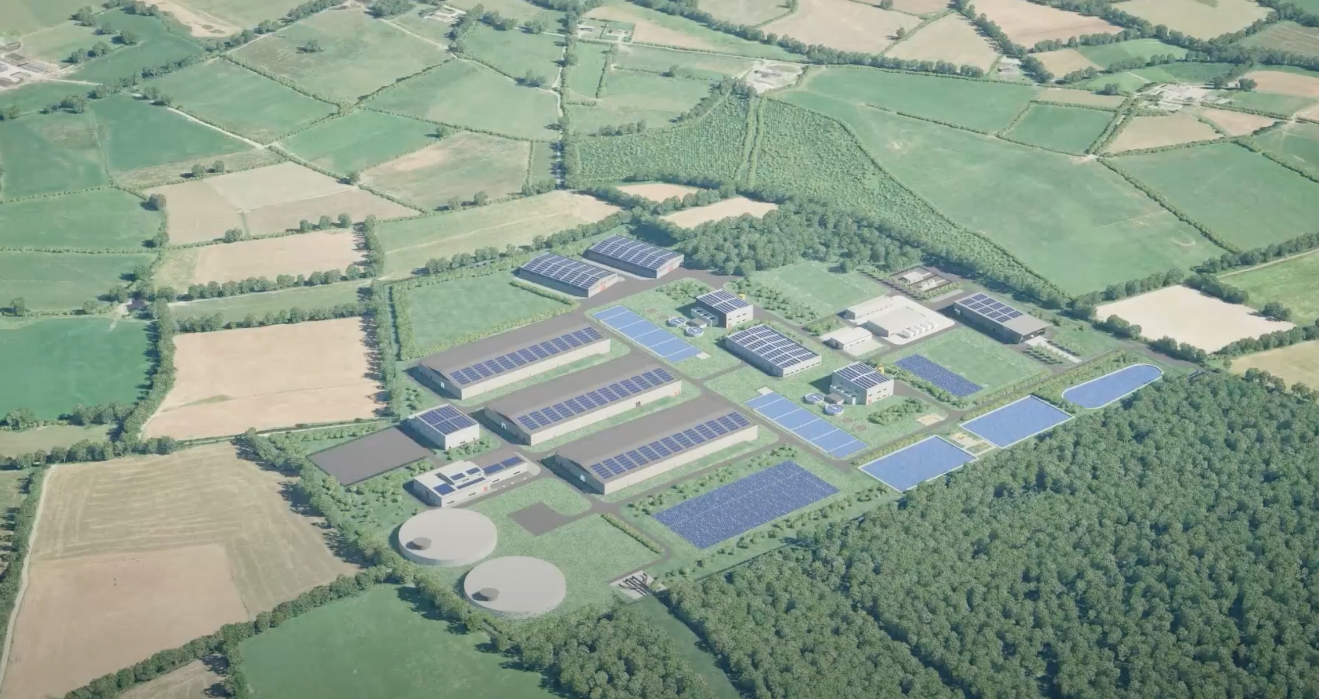 Artistic Representation of infrastructure site - Water Treatment Plant (WTP)