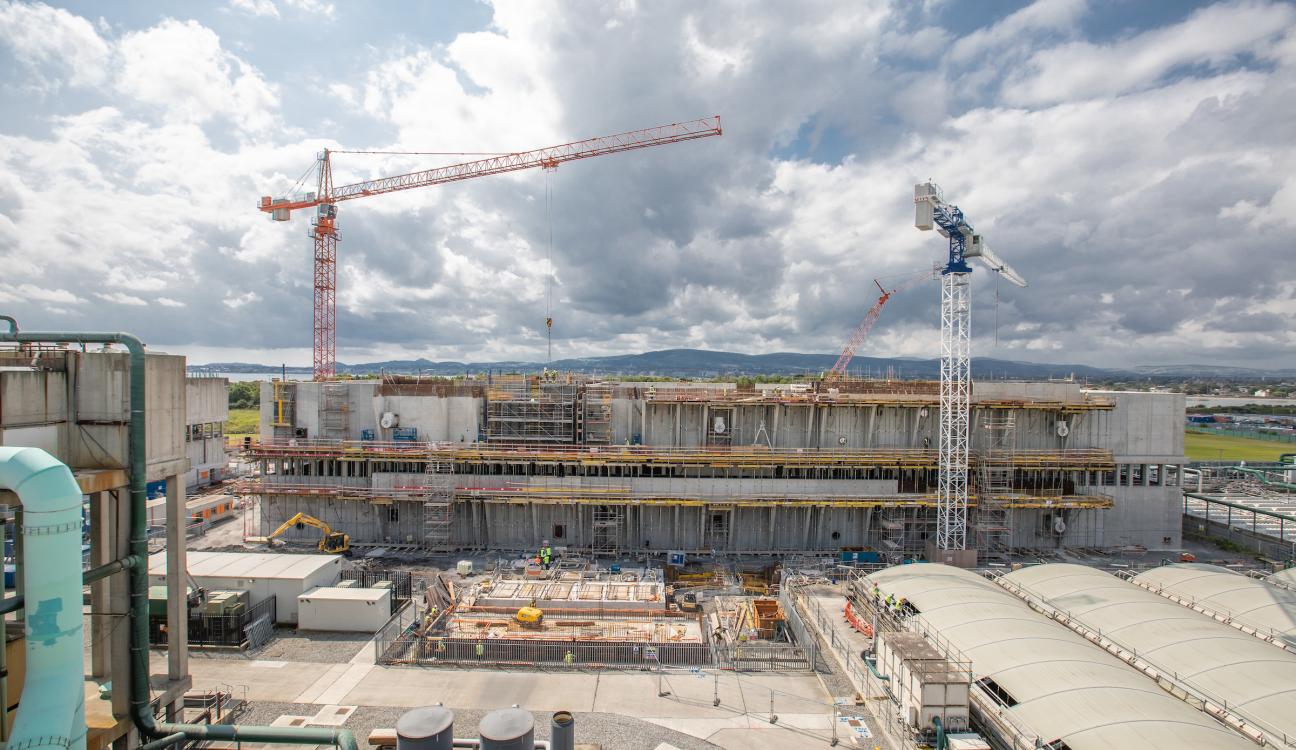 A construction site in Ringsend
